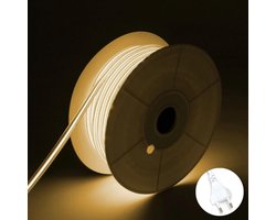 COB LED Strip - Warm Wit 2700k - 20 Meter in één rol(1x 20meter) - 800Lumen per meter - 220V - Waterdicht(IP65) - Complete Set