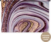 Wandkleed - Wanddoek - Marmer - Roze - Goud - Glitter - Marmerlook - Luxe - 180x120 cm - Wandtapijt