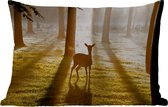 Buitenkussens - Tuin - Hert tijdens zonsopgang - 50x30 cm