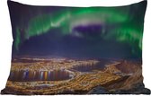 Buitenkussens - Tuin - Noorderlicht boven Tromso in Noorwegen - 60x40 cm
