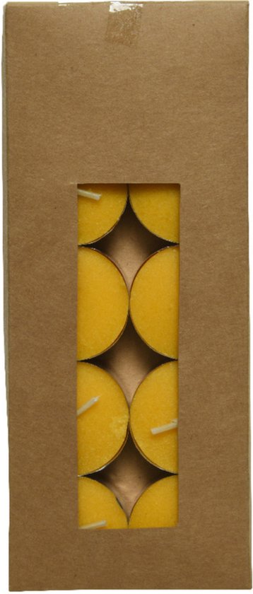 Citronella waxinelichtjes/theelichtjes - 10x - geel - citrusgeur