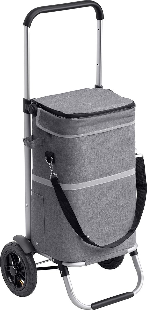 Boodschappentrolley met Wielen - Opvouwbaar - Afneembare Boodschappentas - Boodschappenwagen