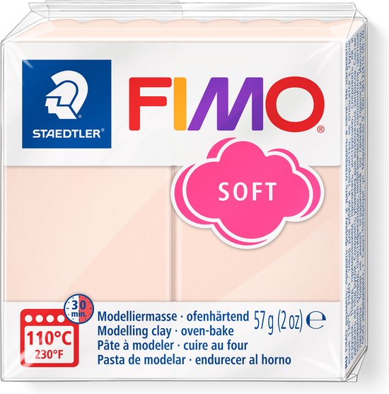 FIMO soft boetseerklei 57 g perzik