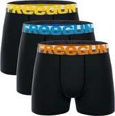 Freegun heren boxershorts katoen | 3-pack | MAAT M | Trio Dynamic uni zwart