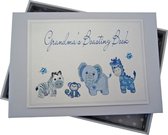 Wit Cotton Cards Grandma's Fotoalbum, blauw