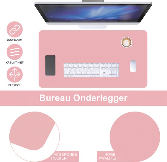 cover your desk Paardenbloem Bureauonderlegger Vinyl Roze 40 x 60 cm