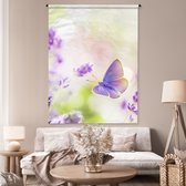 Wandkleed - Wanddoek - Lavendel - Vlinder - Bloemen - 150x200 cm - Wandtapijt