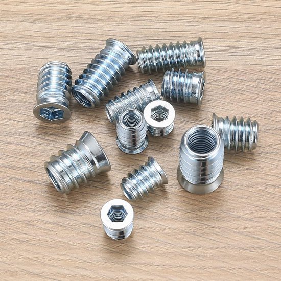 Roestvrij stalen anti-diefstalmoeren M6, M8, M10, M12, V2A, diefstalbeveiliging, V2A, diefstalbeveiliging, 4-gaten (4 moeren, 1 moeren, M8