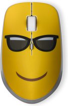 Souris Funny - Émoticônes de lunettes de soleil - Souris d'ordinateur sans fil - Gadgets et accessoires informatiques amusants