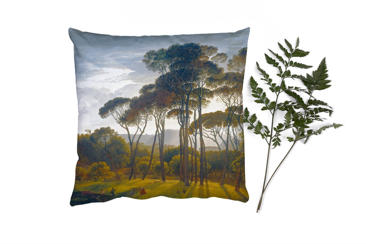 Sierkussens - Kussentjes Woonkamer - 60x60 cm - Italiaans landschap met parasoldennen - Ku