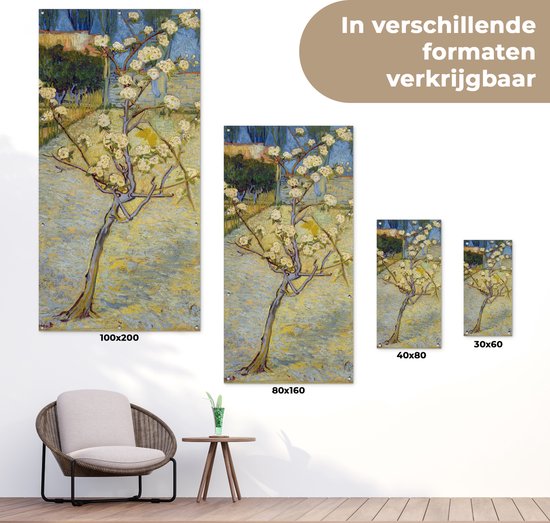Affiche de jardin Poirier en fleurs - Vincent van Gogh - 40x80 cm