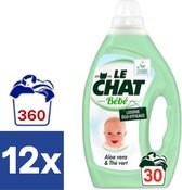 Le Chat Lessive Liquide Bébé Aloë Vera (Pack économique) - 12 x 1,5 l (360 lavages)