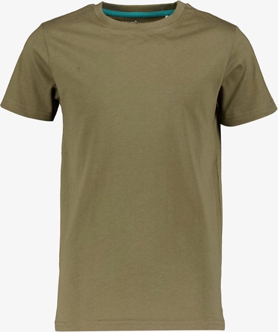 Unsigned basic jongens T-shirt donkergroen - Maat 170