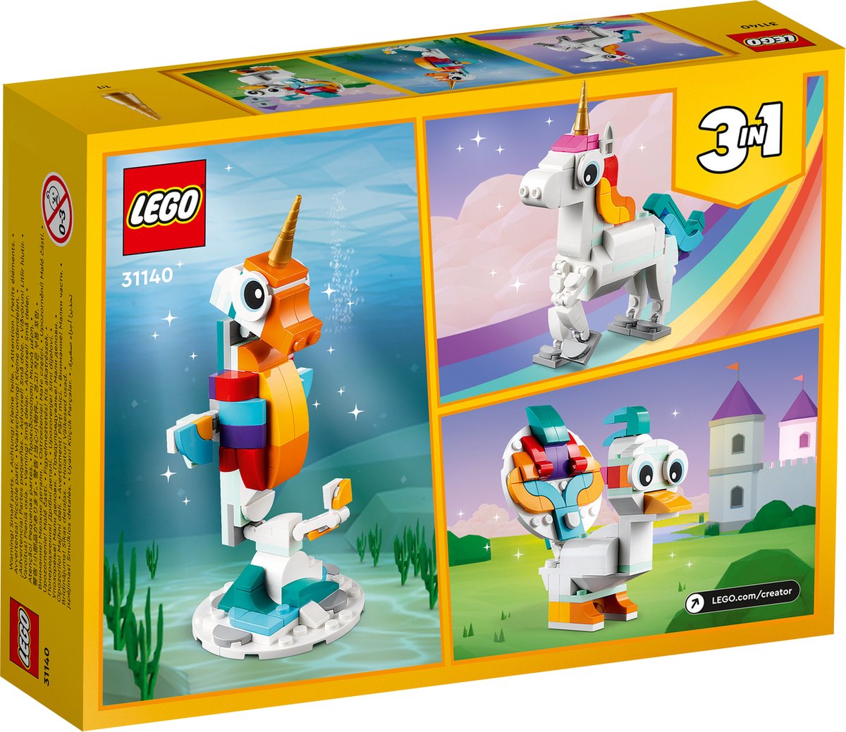 LEGO Creator 3in1 Magische Eenhoorn Speelgoed Set 31140 bol