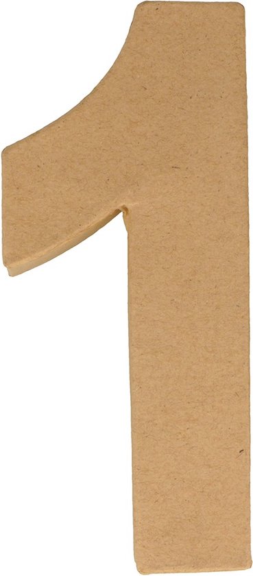 Artemio cijfer 1 papier-maché 15 cm