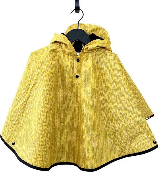 Ducksday- regenponcho kind – waterdicht – winddicht – fleece gevoerd – Yellow Falcon – 6 jaar