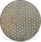 WallCircle - Wandcirkel - Muurcirkel - Staal - Noppen - Roest - Aluminium - Dibond - ⌀ 90 cm - Binnen en Buiten