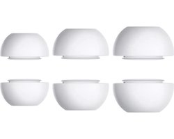 Ibley ComfortFit Siliconen oortips voor Apple AirPods Pro (1e generatie) wit - Siliconen Earplug - S/M/L formaat - 3 paar - 3 maten