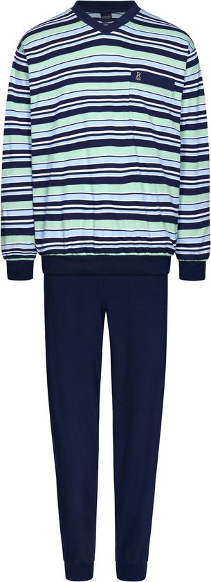 Katoenen strepen pyjama Robson - Blauw - Maat - 48