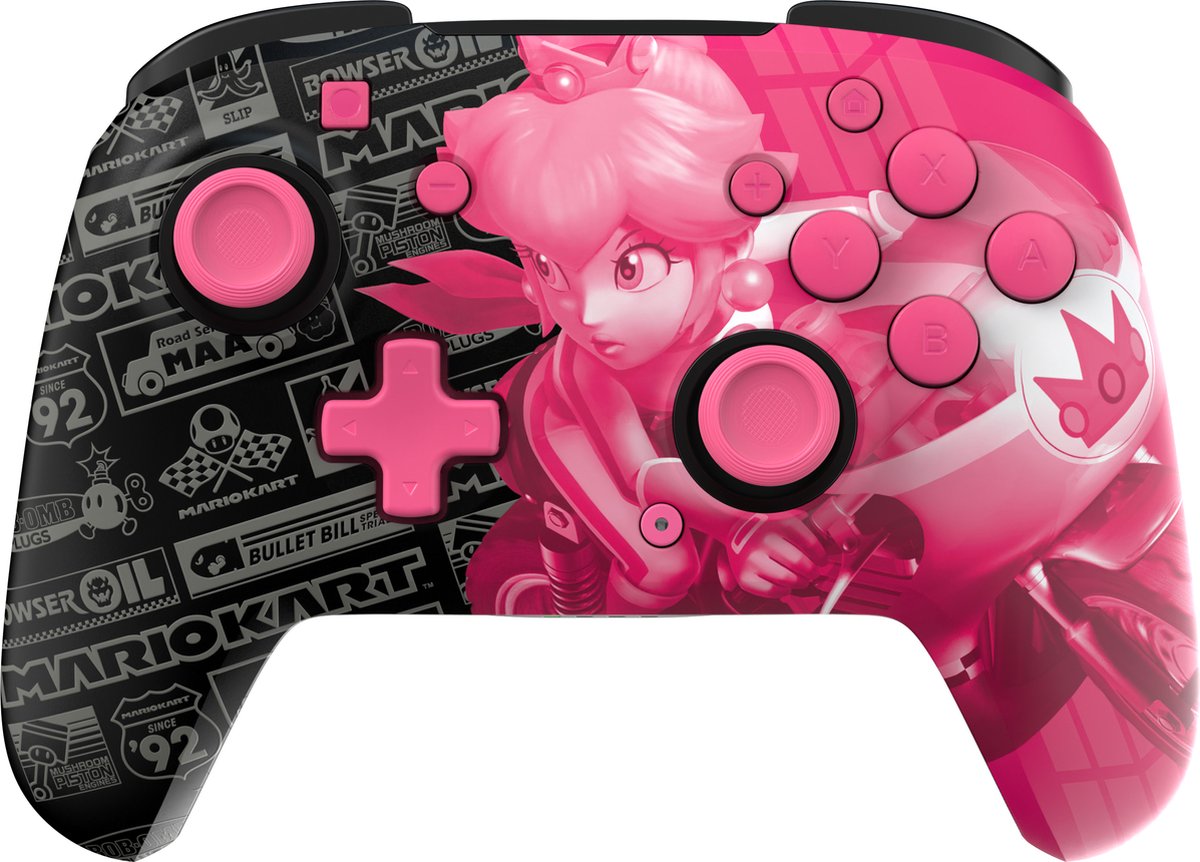 Switch PDP - Wireless Controller GLOW Mario Kart Grand Prix Peach