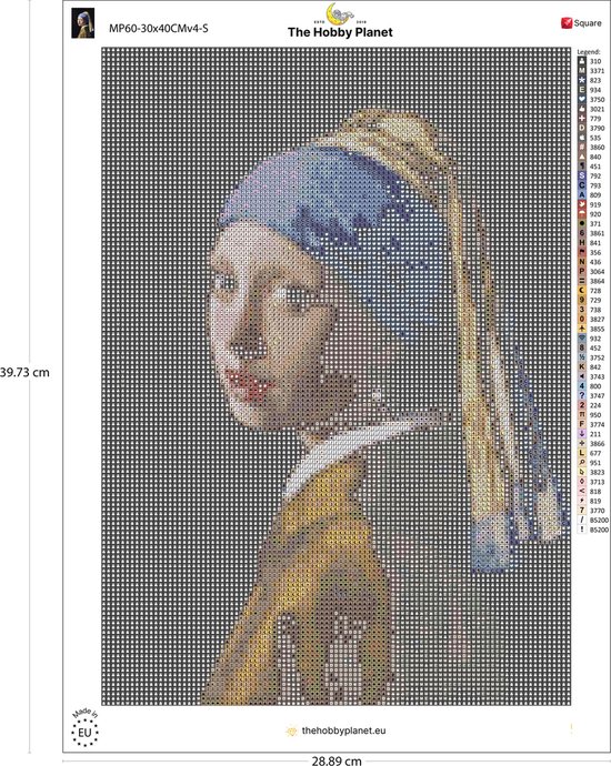 De Hobby Planeet Diamond Painting Kunst 30x40cm - Diamond Painting Volwassenen - Pakket Volledig