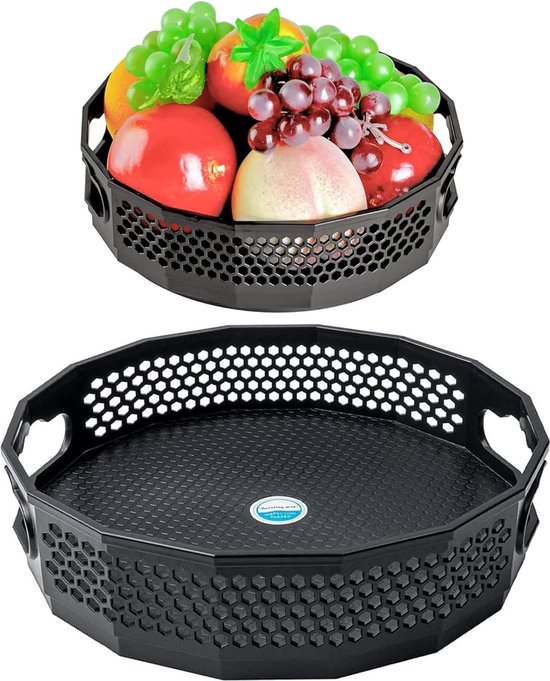 YUNISS Lazy Susan Draaiplateau, draaibaar kruidenrek, keukenorganizer, draaiplateau-organizer voor kast, koelkast, keuken, werkblad (houtkleur, 30 cm
