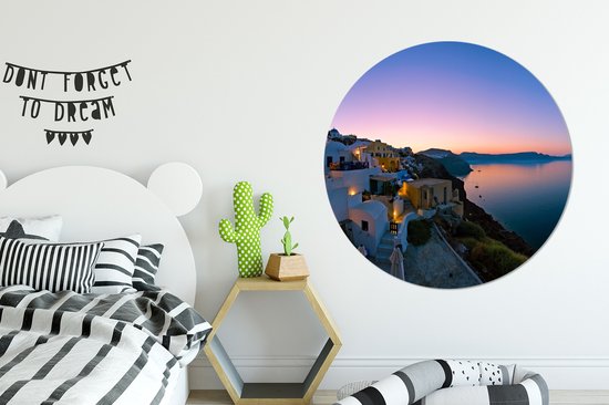 Village de pêcheurs Oia près de Santorin Grèce avec le lever du soleil XXL