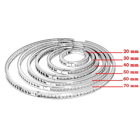 Bijoutier Zwartevalk BOUCLES D'OREILLES EN ARGENT (GERHODÉ) AVEC ZIRCON 22.047/60mm