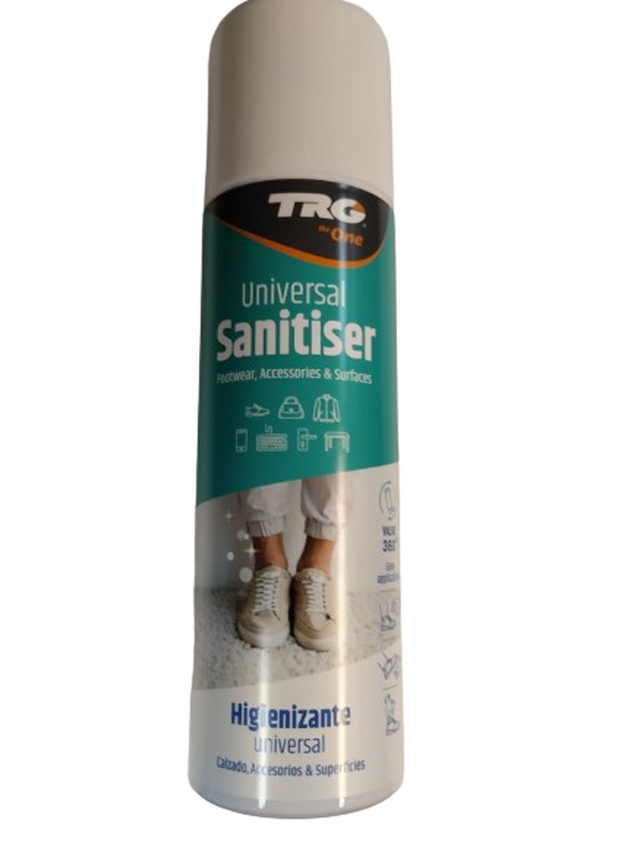 TRG ontsmettende spuitbus - voor alle oppervlakken en schoenen - 200 ml - 80 % alcohol