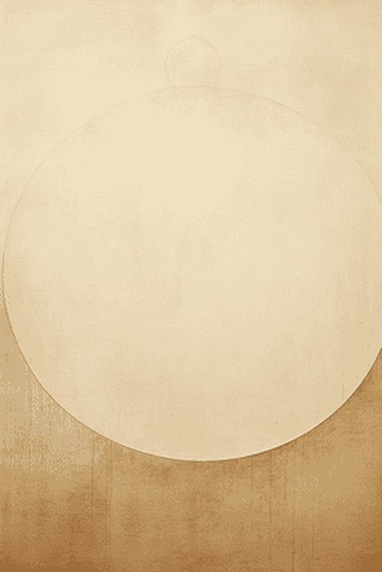 Aesthetic Poster | Cirkel Poster | Wit Goud Poster | Abstracte Kunst | 61x91cm | Wanddecoratie | Muurposter | CW | Aesthetic room decor | Geschikt om in te lijsten