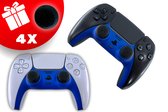 TURQERO Playstation 5 controller faceplate set - Controller behuizing - Blauw - Geschikt voor Playstation 5 controller - Inclusief Thumb Grips