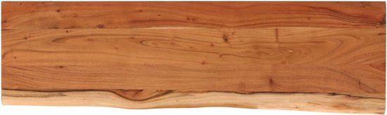 Wandschap rechthoekig natuurlijke rand 100x30x3,8 cm acaciahout kopen