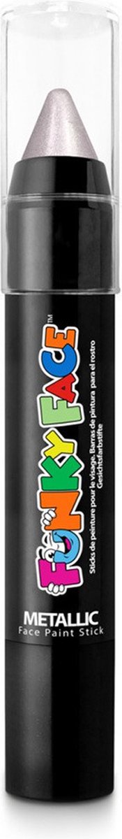 Paintglow Face paint stick - metallic zilver - 3,5 gram - schmink/make-up stift/potlood