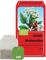 Salus Floradix Thé d'aubépine – Pour se détendre – Tisane 100 % bio, végane et sans gluten – 15 sachets