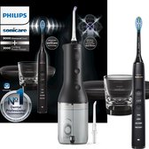 Philips Sonicare 9000 Diamond Clean Zwart (HX9911/09) + Power Flosser 3000 Oral Irrigator Zwart (HX3806/33) - Brosse à dents électrique et Flosser