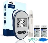 Valu Bloedglucosemeter – Bloedsuikermeter – Digitale Bloedglucose Meter – Incl. Teststrips, Prikhulp & Opbergbox