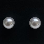 Oorstekers - oorbellen - 925 sterling zilver - kunstmatige parel - 6 mm