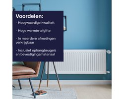 Plieger Compact Paneelradiator Type 22 - Wit - 50 x 60 cm