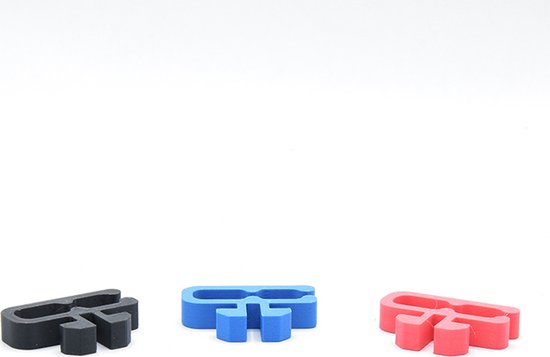 Platte Kabelmanagement Clips voor Sim Rig - Extrusieprofiel 4040 / 4080 / 8020 - Sim Racing Accessoires - Kleur Zwart / 5 - 5 stuks van Sim-Lab — afbeelding 2