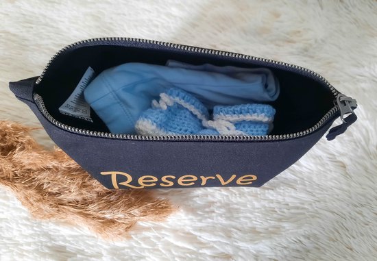 Organizer - Reserve kleertjes - Gifts by M - Etui - Opbergtasje - Katoen - Luiertas - Zwart - Goud - Baby - Kraamcadeau van Gifts by M — afbeelding 3