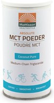 Mattisson - MCT Poeder - Kokosnoot Olie Basis - Lichtzoete Melkachtige Smaak - Medium-Chain Triglyceride Vetzuur - Vegan Voedingssupplement - 160 Gram