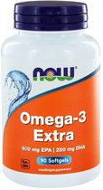 Now Foods - Omega-3 Extra - 1000 mg Zuivere Visolieconcentraat - 90 Softgels