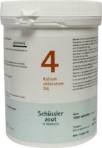 Pfluger Schussler Zout nr 4 Kalium Chloratum D6 - 1 x 1000 tabletten