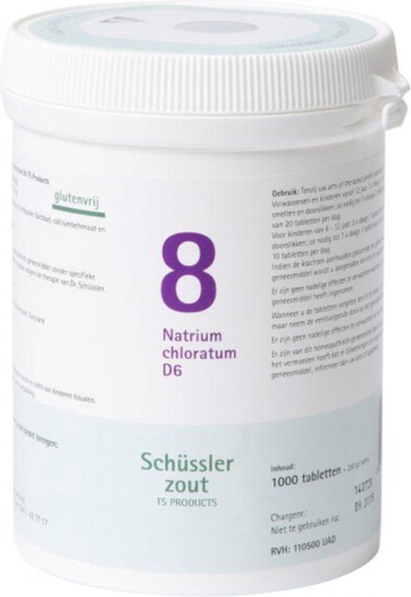 Goedkoopste Pfluger Schussler Zout nr 8 Natrium Chloratum D6 - 1 x 1000 tabletten