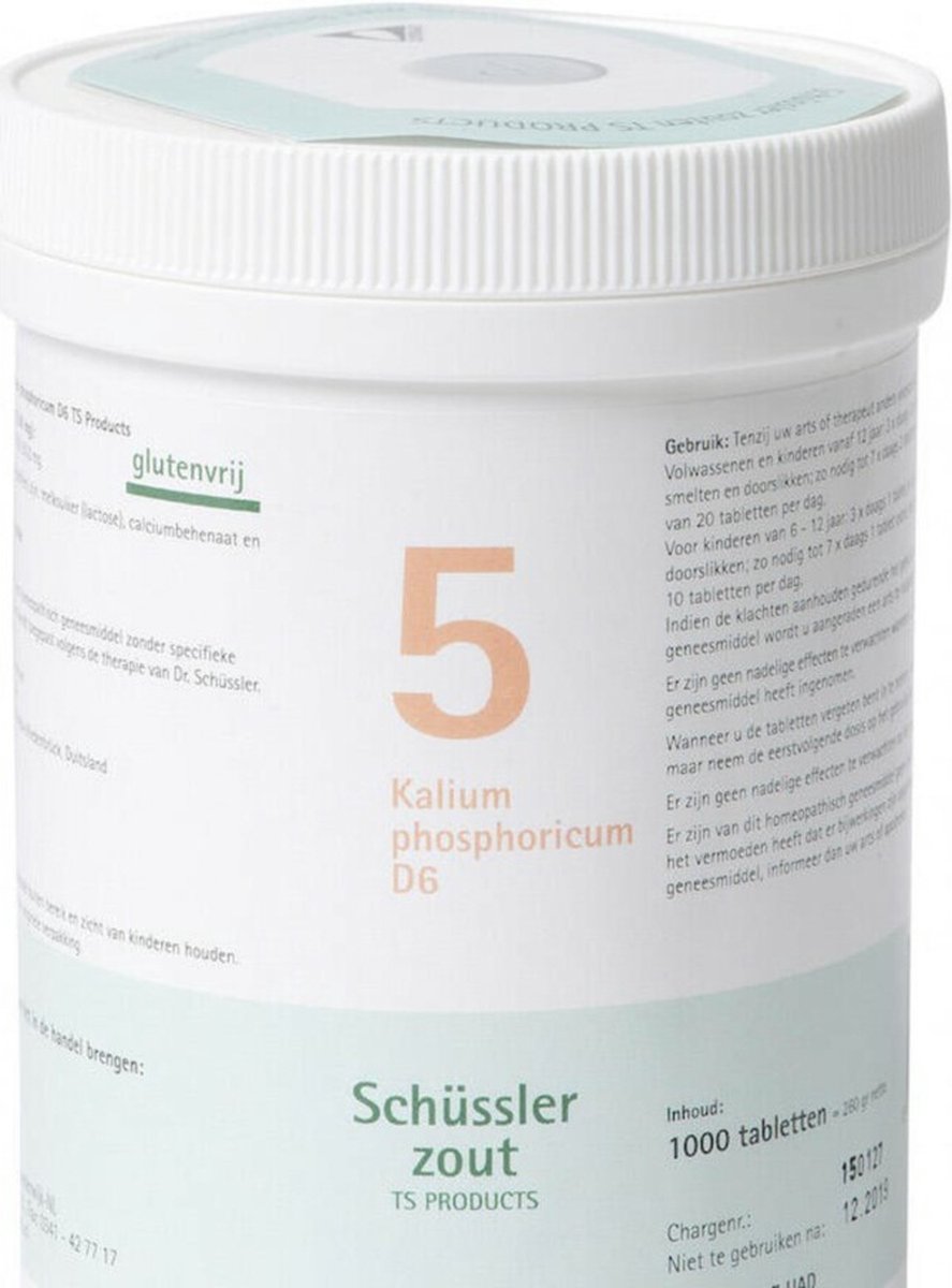 Goedkoopste Pfluger Schussler Zout nr 5 Kalium Phosphoric D6 - 1 x 1000 tabletten