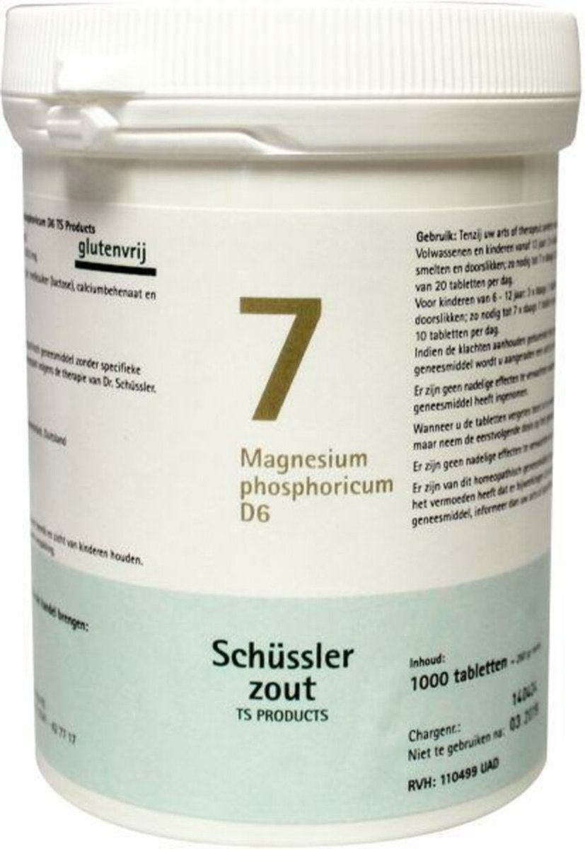 Goedkoopste Schüssler Zout Nr. 7 Magnesium Phosphoricum D6 - 1 x 1000 Tabletten