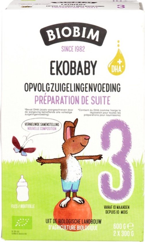 Biobim Zuigelingenvoeding 10+ mnd Ekobaby 3 - 3 x 600 gr - Voordeelverpakking van Biobim — afbeelding 3