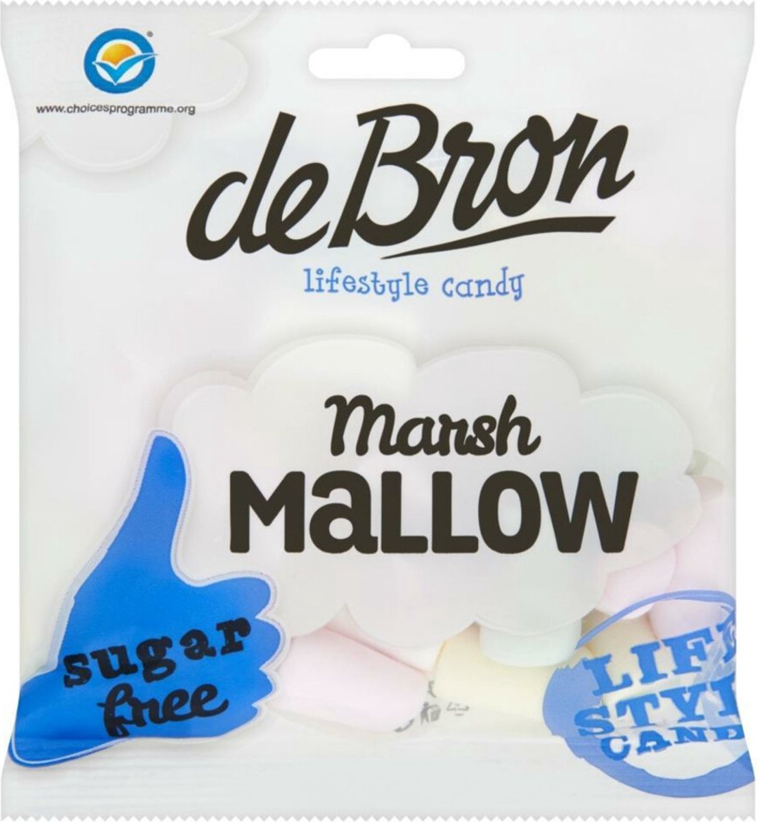 12x De bron Suikervrije Marshmellow 75 gr