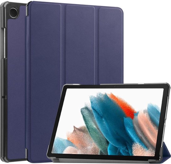 Tablet Hoes Geschikt voor Samsung Galaxy Tab A11 Plus / Tab A9 Plus | Book Case met Standaard | Kunstlederen Beschermhoes | Tri-fold | Blauw