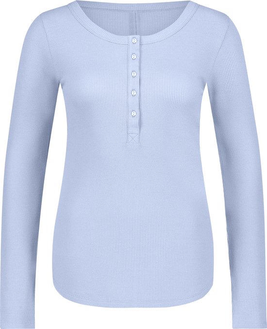 Hunkemöller Dames Nachtmode Pyjama top - Blauw - maat XS